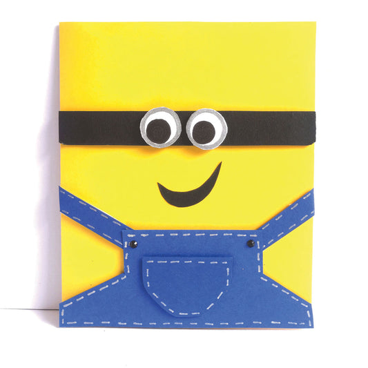 Handmade Yellow Minion Character Greeting Card