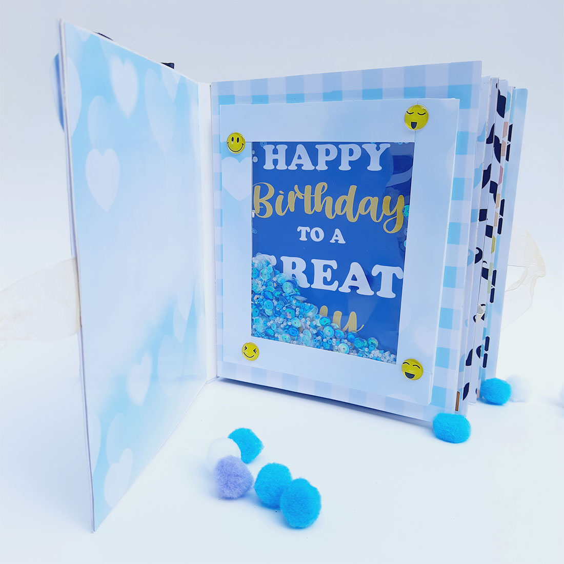 Chandrans Creation Handmade 6-Layer Birthday Scrapbook for Men