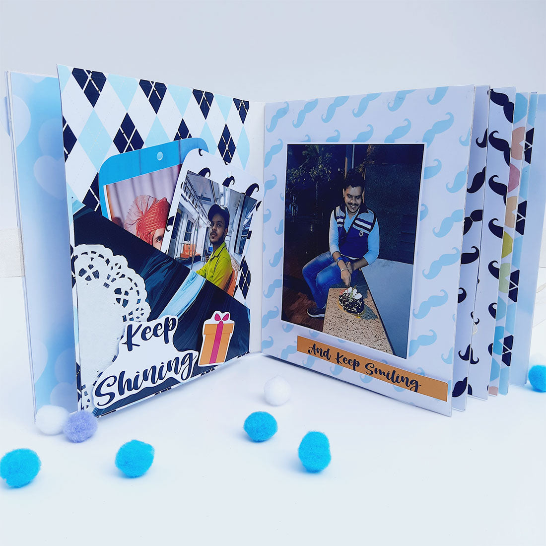 Chandrans Creation Handmade 6-Layer Birthday Scrapbook for Men