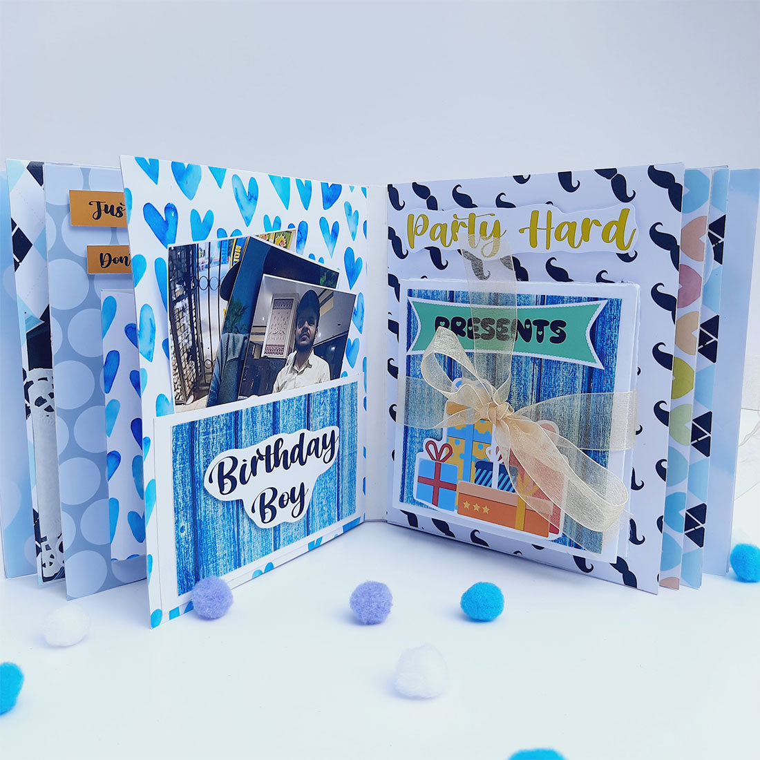 Chandrans Creation Handmade 6-Layer Birthday Scrapbook for Men